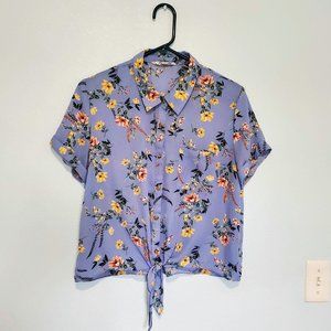 Hippie Rose floral button up shirt